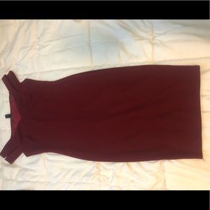 Windsor - Maroon Off The Shoulder Dress